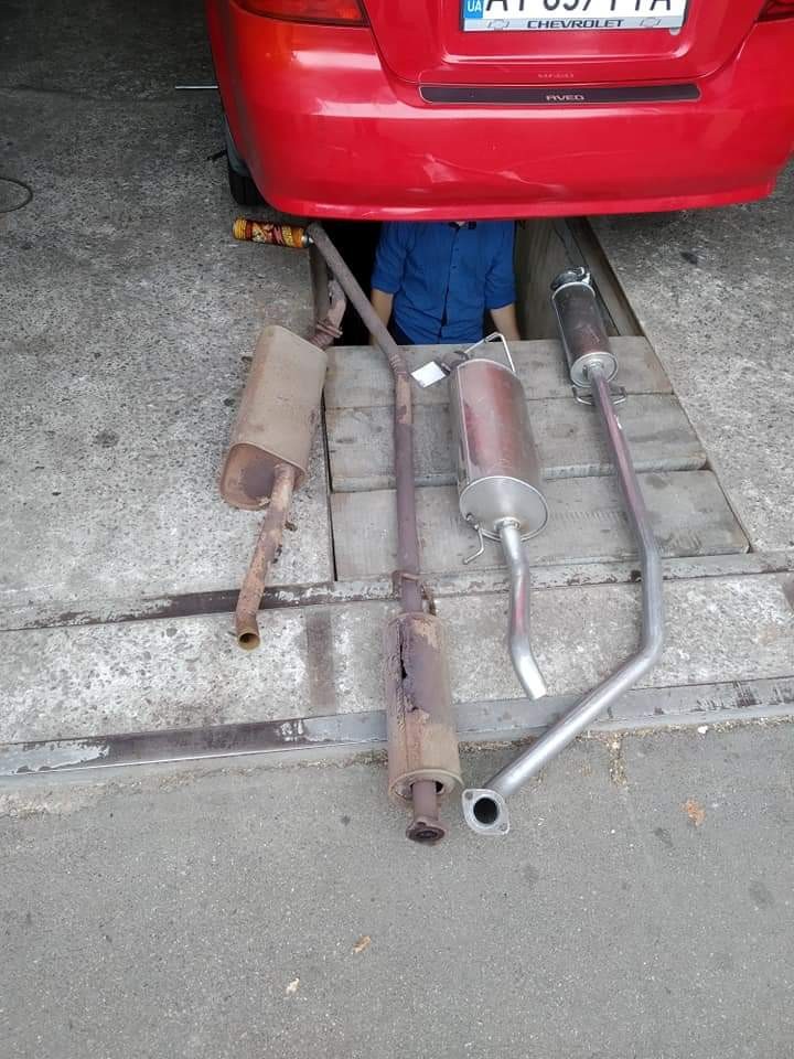 Chevrolet AVEO повна заміна вихлопної системи